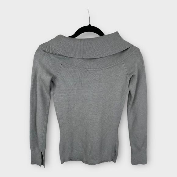 BCBGMAXAZRIA Womens size Small Astria Off The Shoulder Sweater Gray - Picture 3 of 10